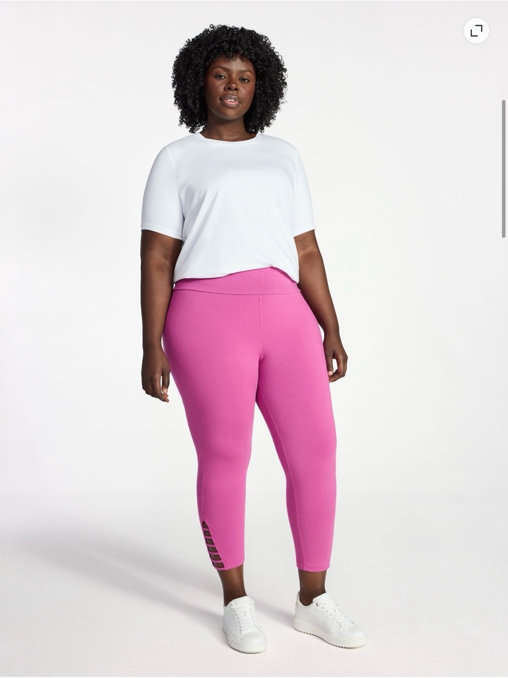 Terra & Sky Women's Plus Size Capri Ladder Leggings